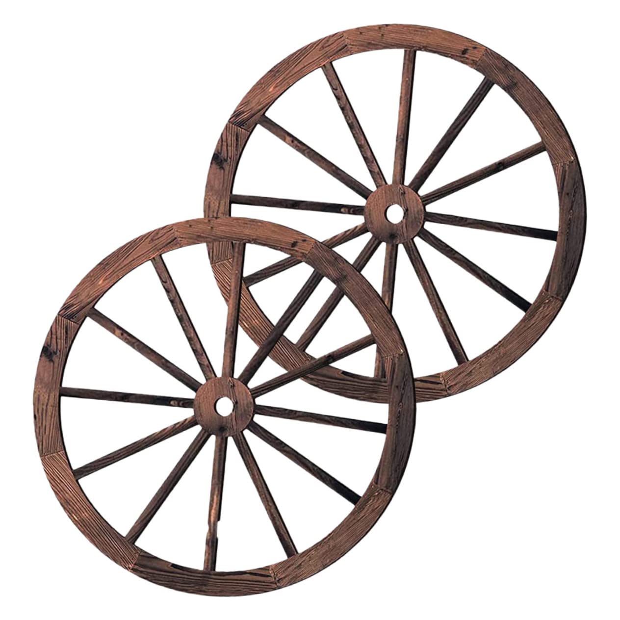 Amazon.co.jp: FUNOMOCYA 2個 木製の車輪の装飾 屋内木製車輪の装飾